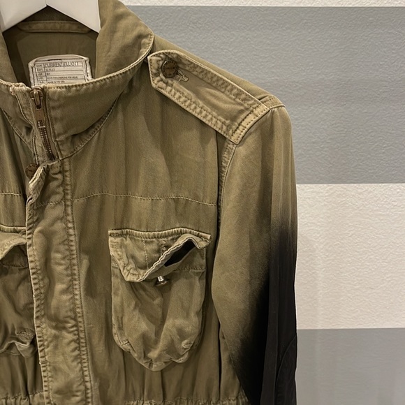 Current/Elliott the lone soldier military jacket w/ ombré coated sleeves, cotton - Picture 5 of 17